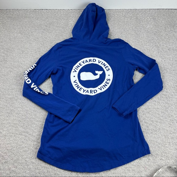 Vineyard Vines Tops - Vineyard vines lightweight blue logo hoodie size small